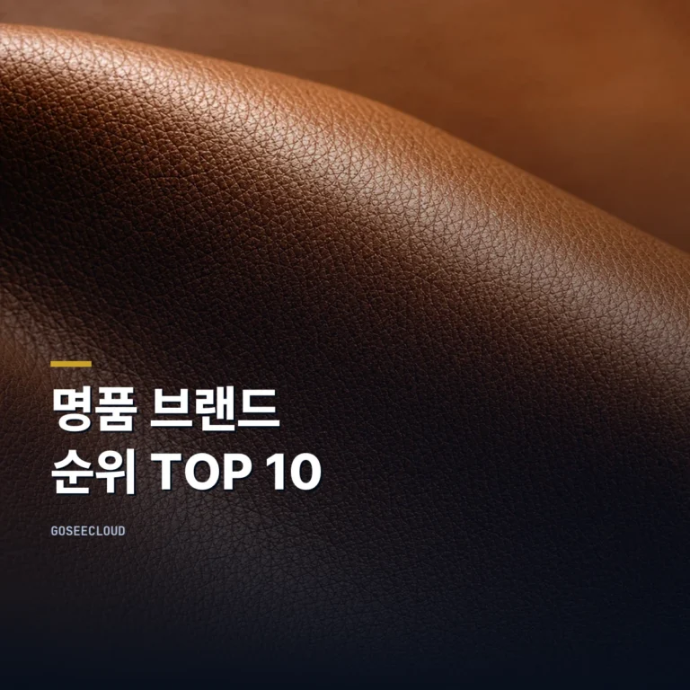 명품 브랜드 순위 TOP 10