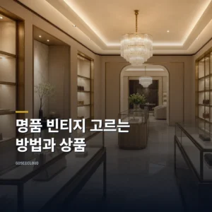 명품 빈티지 고르는 방법과 상품