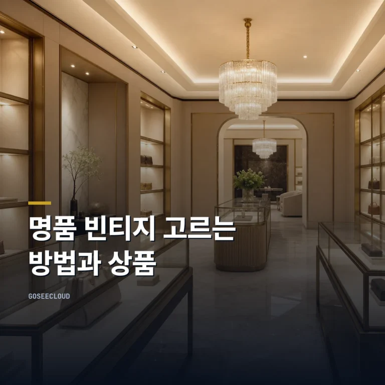 명품 빈티지 고르는 방법과 상품
