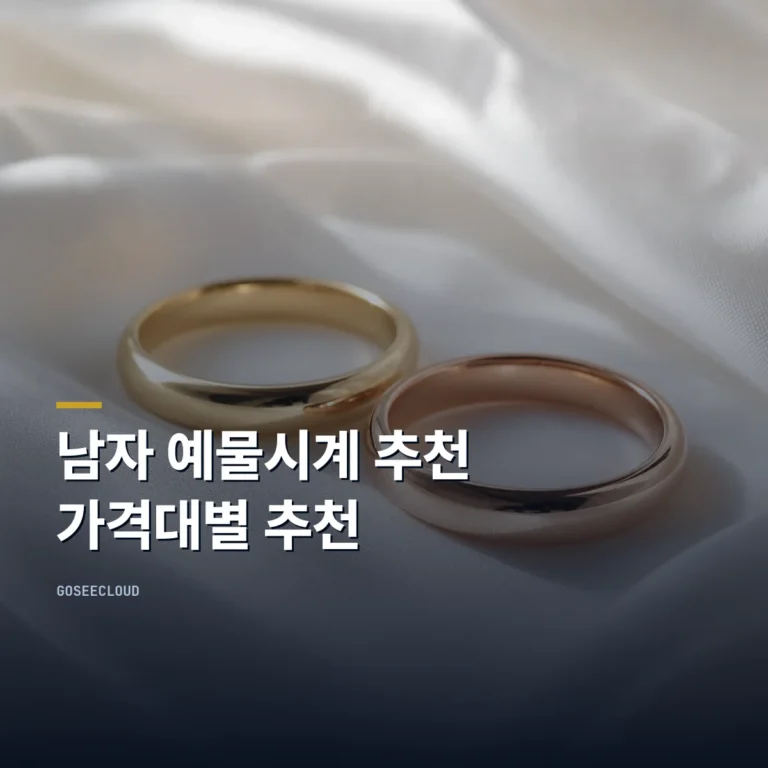 남자 예물시계 추천 가격대별 추천