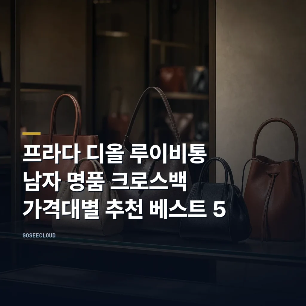 프라다 디올 루이비통 남자 명품 크로스백 가격대별 추천 베스트 5