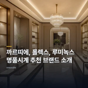 까르띠에, 롤렉스, 루미녹스 명품시계 추천 브랜드 소개