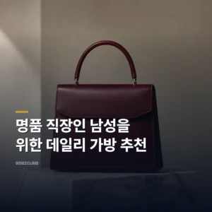 명품 직장인 남성을 위한 데일리 가방 추천