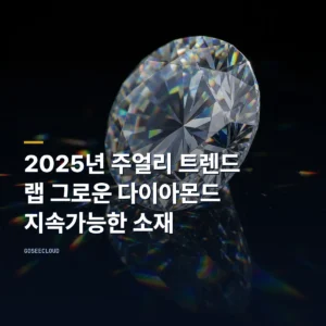 2025년 주얼리 트렌드 랩 그로운 다이아몬드, 지속가능한 소재