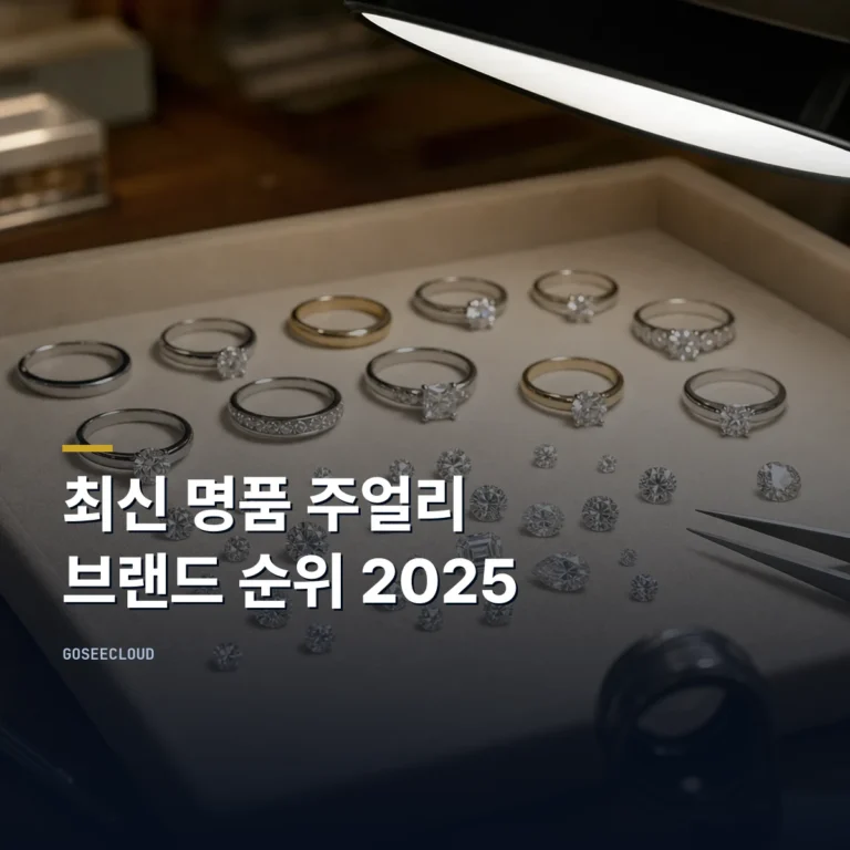 최신 명품 주얼리 브랜드 순위 2025