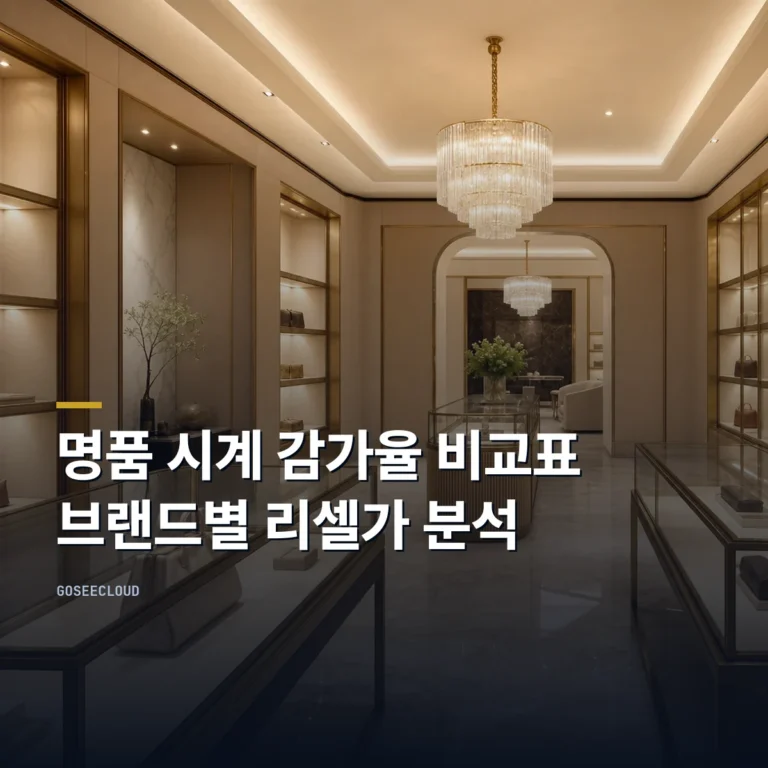 명품 시계 감가율 비교표 | 브랜드별 리셀가 분석