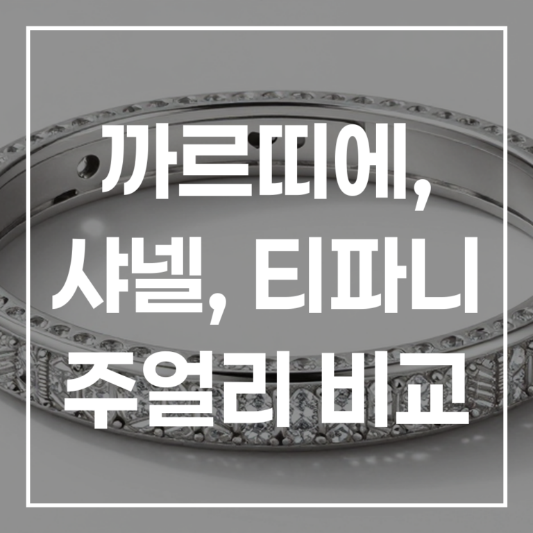 까르띠에, 샤넬, 티파니 주얼리 비교: 2026년 선택 가이드