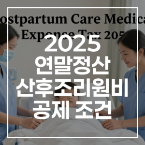 2025년 산후조리원비 연말정산 소득 제한 폐지 200만원 공제
