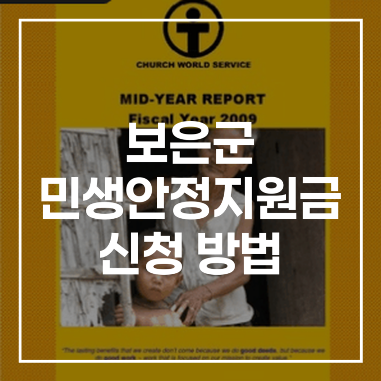 보은군 민생안정지원금 60만원 신청 방법 총정리