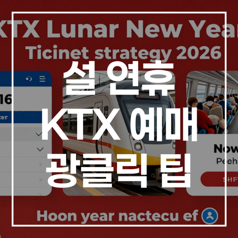 2026 설 연휴 KTX 예매 광클릭 팁: 성공 전략