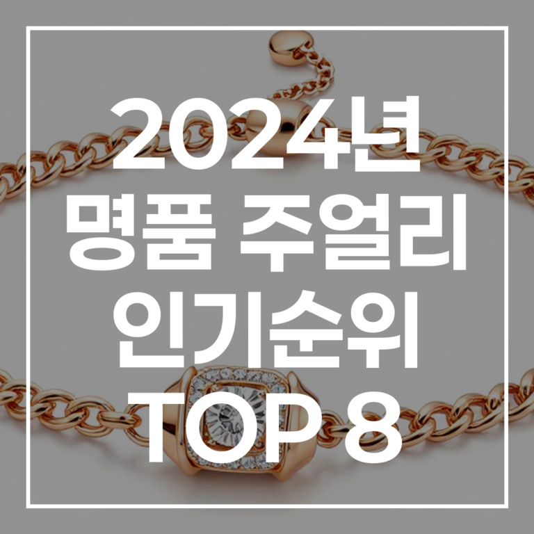 2024년 명품 주얼리 TOP 8 & 필웨이 2025 순위 분석