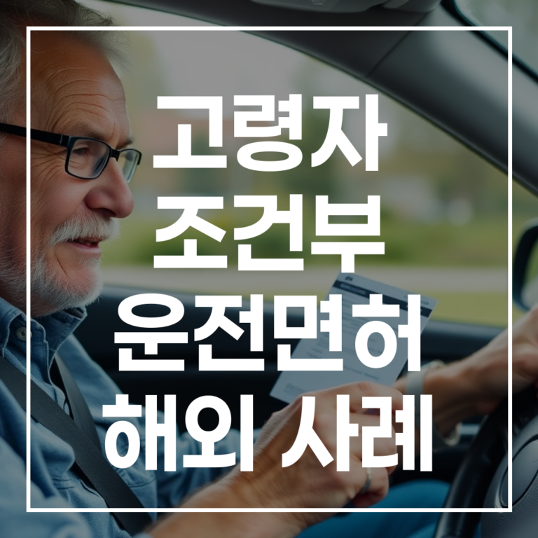 고령자 조건부 운전면허 해외 사례: 일본, 호주, 미국에서 배우는 미래의 운전 정책