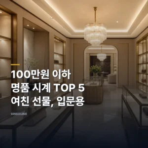 100만원 이하 명품 시계 TOP 5: 여친 선물, 입문용
