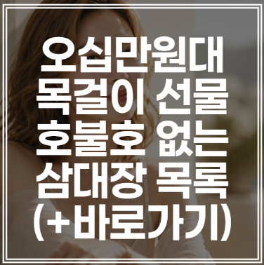 오십만원대 목걸이 선물 | 호불호 없는 추천 브랜드 삼대장 목록 (+바로가기)