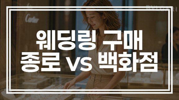 백화점 명품 웨딩링 vs 종로 웨딩밴드 퀄리티 및 가성비 비교, 승자는?