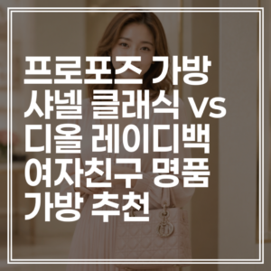프로포즈 가방 샤넬 클래식 vs 디올 레이디백 | 여자친구 명품 가방 추천