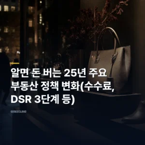 알면 돈 버는 25년 주요 부동산 정책 변화(수수료, DSR 3단계 등)