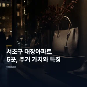 서초구 대장아파트 5곳, 주거 가치와 특징