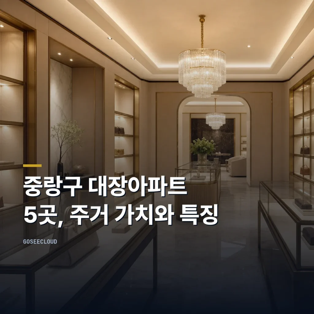 중랑구 대장아파트 5곳, 주거 가치와 특징