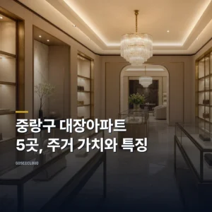 중랑구 대장아파트 5곳, 주거 가치와 특징
