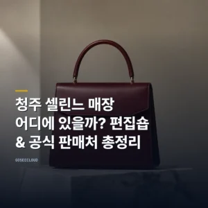 청주 셀린느 매장 어디에 있을까? 편집숍 & 공식 판매처 총정리
