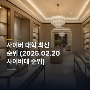 사이버 대학 최신 순위 (2025.02.20 사이버대 순위)