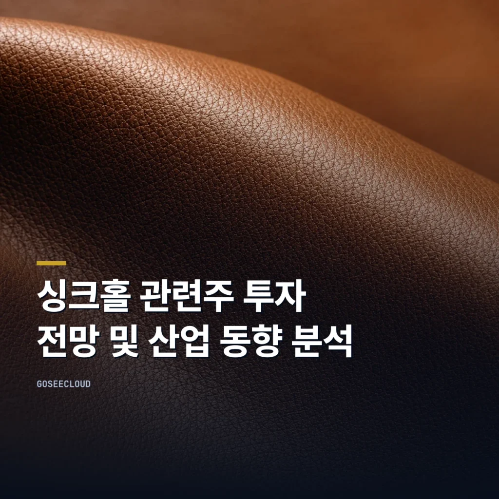 싱크홀 관련주 투자 전망 및 산업 동향 분석