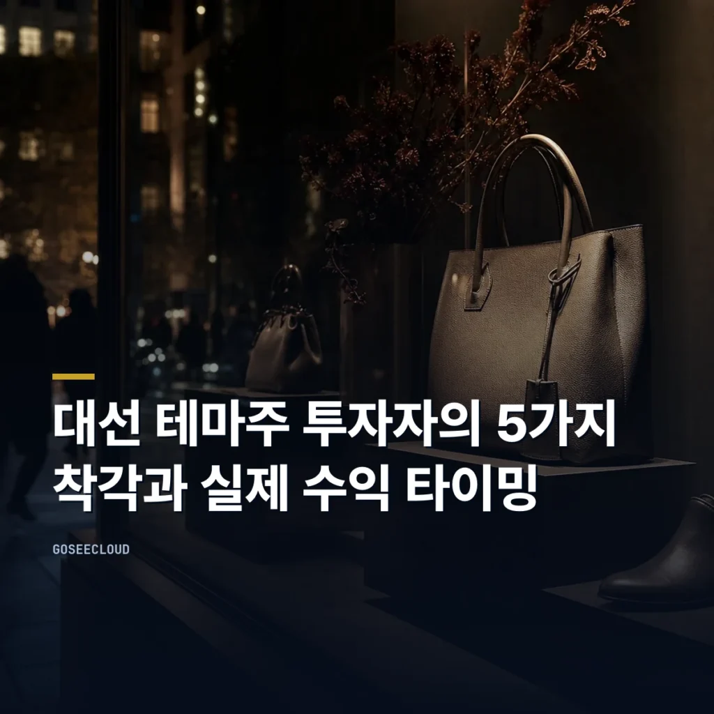 대선 테마주 투자자의 5가지 착각과 실제 수익 타이밍