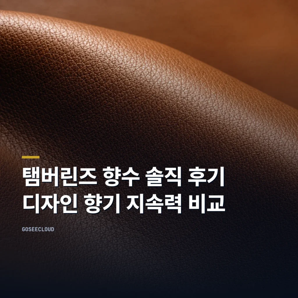 탬버린즈 향수 솔직 후기 디자인 향기 지속력 비교