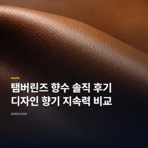 탬버린즈 향수 솔직 후기 디자인 향기 지속력 비교
