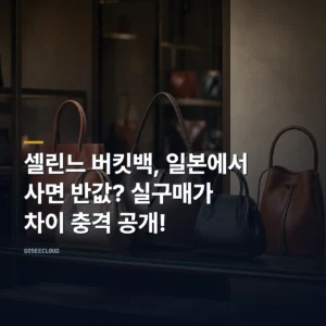 셀린느 버킷백, 일본에서 사면 반값? 실구매가 차이 충격 공개!
