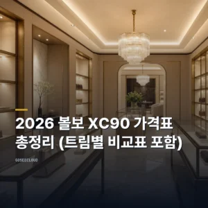 2026 볼보 XC90 가격표 총정리 (트림별 비교표 포함)