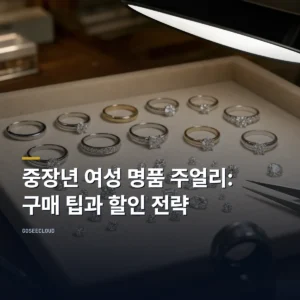 중장년 여성 명품 주얼리: 구매 팁과 할인 전략