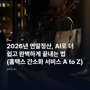 2026년 연말정산, AI로 더 쉽고 완벽하게 끝내는 법 (홈택스 간소화 서비스 A to Z)