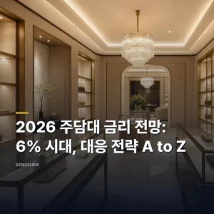 2026 주담대 금리 전망: 6% 시대, 대응 전략 A to Z