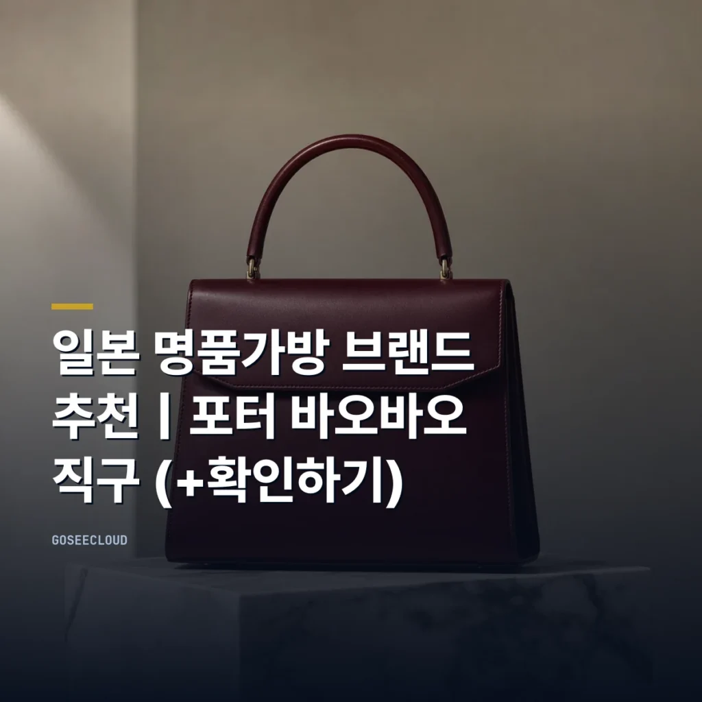 일본 명품가방 브랜드 추천｜포터 바오바오 직구 (+확인하기)