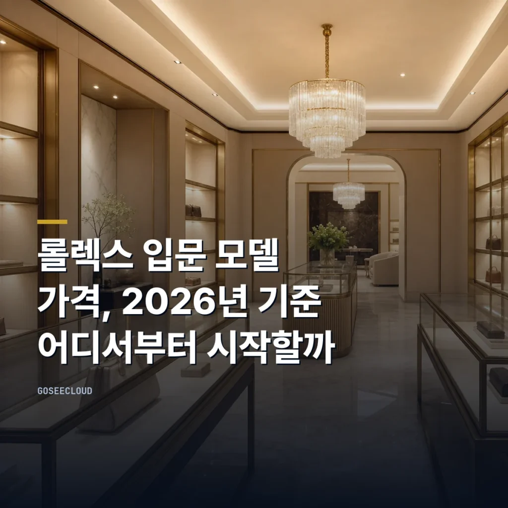 롤렉스 입문 모델 가격, 2026년 기준 어디서부터 시작할까