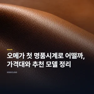 오메가 첫 명품시계로 어떨까, 가격대와 추천 모델 정리