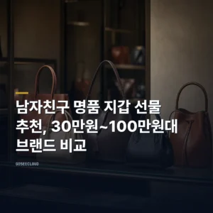 남자친구 명품 지갑 선물 추천, 30만원~100만원대 브랜드 비교