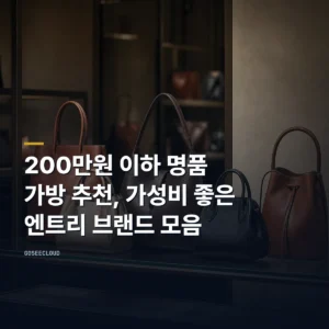 200만원 이하 명품 가방 추천, 가성비 좋은 엔트리 브랜드 모음