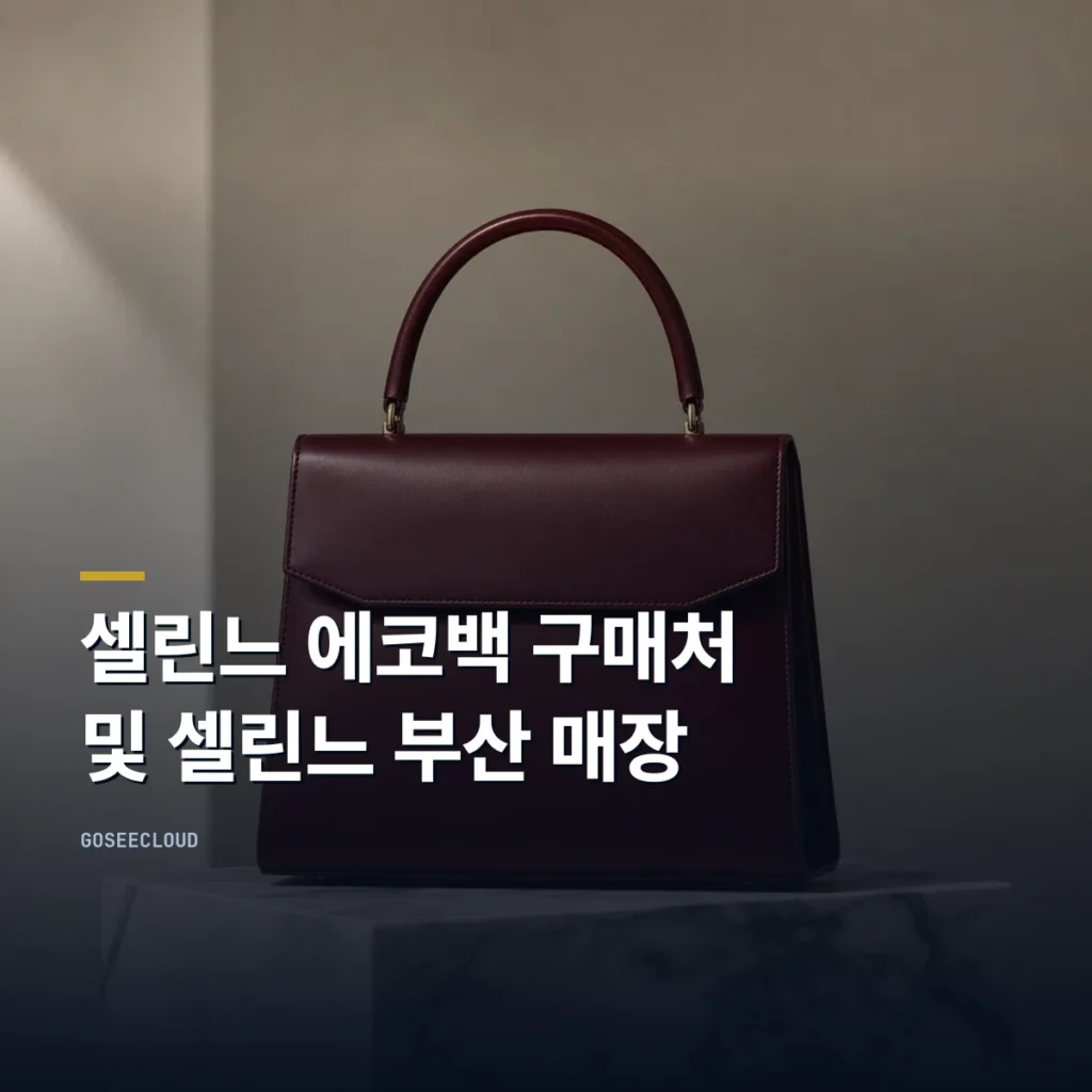셀린느 에코백 구매처 및 셀린느 부산 매장