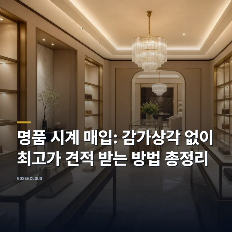 명품 시계 매입: 감가상각 없이 최고가 견적 받는 방법 총정리