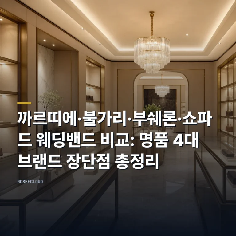 까르띠에·불가리·부쉐론·쇼파드 웨딩밴드 비교: 명품 4대 브랜드 장단점 총정리