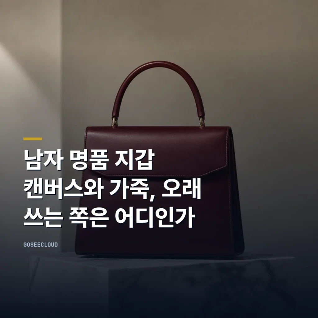 남자 명품 지갑 | 캔버스와 가죽, 오래 쓰는 쪽은 어디인가 대표 이미지