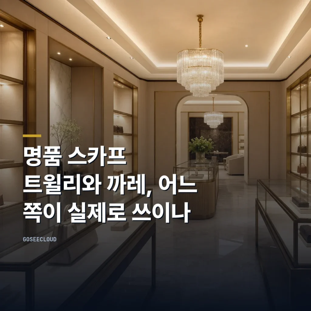 명품 스카프 | 트윌리와 까레, 어느 쪽이 실제로 쓰이나 대표 이미지
