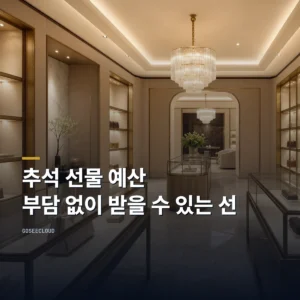 추석 선물 예산 | 금액보다 ‘부담 없이 받을 수 있는 선’