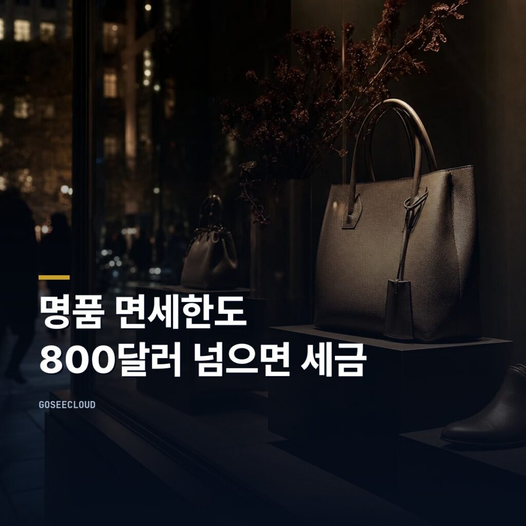 명품 면세한도 | 800달러 넘으면 세금, 미신고는 가산세 40%