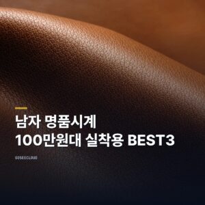 남자 명품시계 | 100만원대 실착용 BEST3 (+최저가 확인)