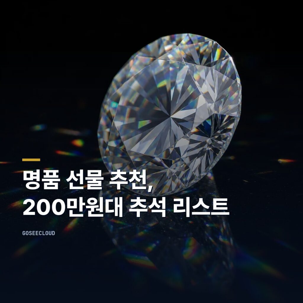 명품 선물 추천 | 200만원대 추석 리스트 (+가격 확인)
