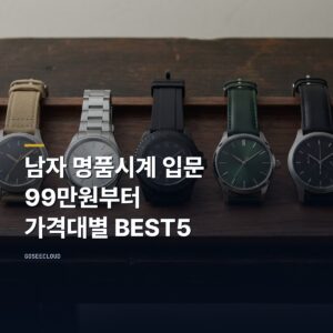 남자 명품시계 입문 | 99만원부터 가격대별 BEST5 (+가격 확인)